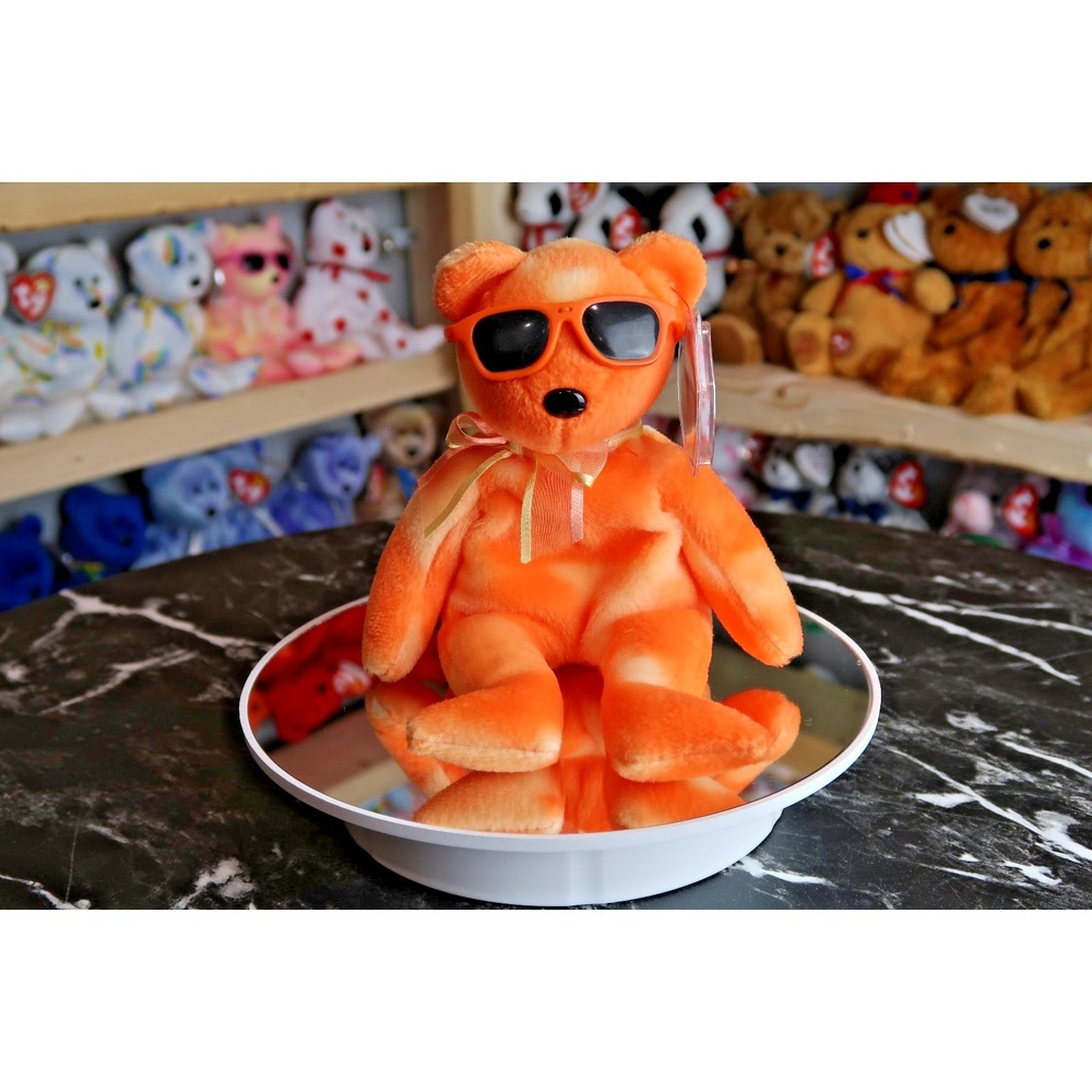 TY Beanie Baby - Orange Ice (Bear Summer Gift Show 2007) | Tush Tag Wear | Rare